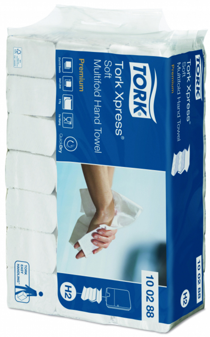 Tork Handdukspapper Premium H2 i gruppen Stdutrustning / Papper & Dispenser / Handtork - Papper hos Stdbutiken (100288)