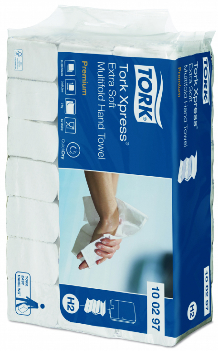 Tork Handdukspapper Premium H2 i gruppen Stdutrustning / Papper & Dispenser / Handtork - Papper hos Stdbutiken (100297)