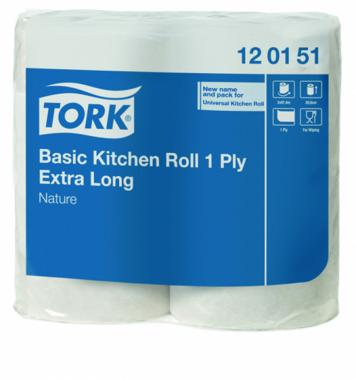 Tork Basic Kksrulle Extra Lng i gruppen Stdutrustning / Papper & Dispenser / Kk & vrigt papper hos Stdbutiken (120151)