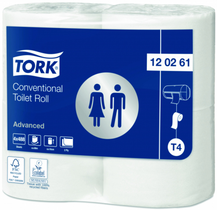 Tork Toalettpapper Universal T4 i gruppen Stdutrustning / Papper & Dispenser / Toalettpapper - Papper hos Stdbutiken (120261)