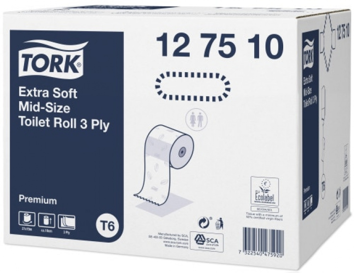 Tork Toalettpapper Premium T6 i gruppen Stdutrustning / Papper & Dispenser / Toalettpapper - Papper hos Stdbutiken (127510)