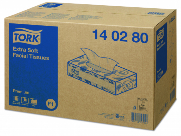 Tork Ansiktsservett Premium i gruppen Stdutrustning / Papper & Dispenser / Kk & vrigt papper hos Stdbutiken (140280)