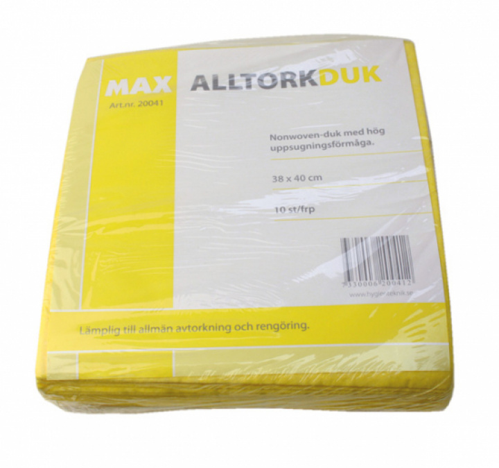 Alltorkduk Max Gul 10-pack i gruppen hos Stdbutiken (20041)