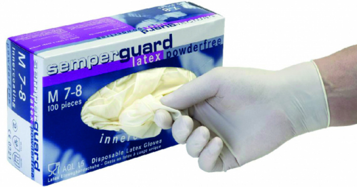 Semperguard Latex Puderfri str S i gruppen Stdutrustning / Hygien & skydd / Stdhandskar hos Stdbutiken (27004)