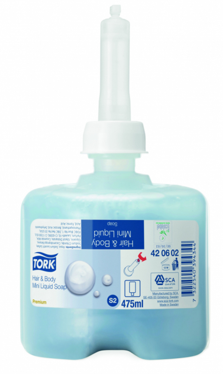 Tork Hair & Body Mini S2 i gruppen Stdutrustning / Hygien & skydd / Hand & Hudvrd fr Dispenser hos Stdbutiken (420602)