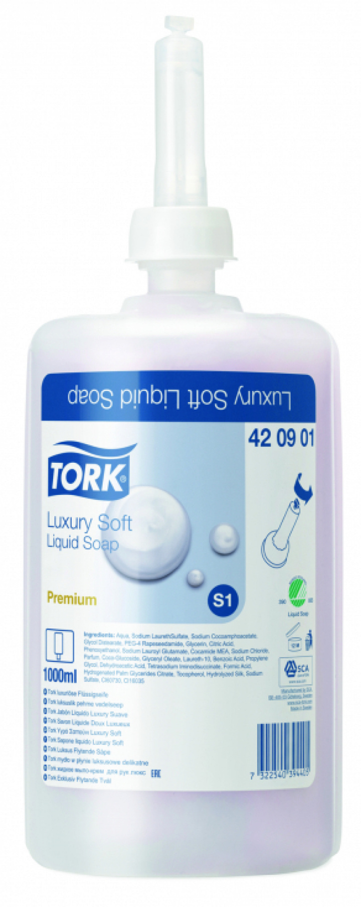 Tork Exklusiv Flytande Tvl, S1 i gruppen Stdutrustning / Hygien & skydd / Hand & Hudvrd fr Dispenser hos Stdbutiken (420901)