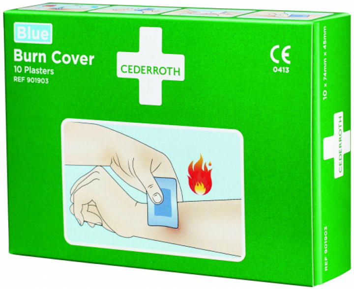 Burn Cover Blue Hydrogelplster fr brnnsr Cederroth i gruppen Stdutrustning / Hygien & skydd / Frsta Hjlpen hos Stdbutiken (75523)