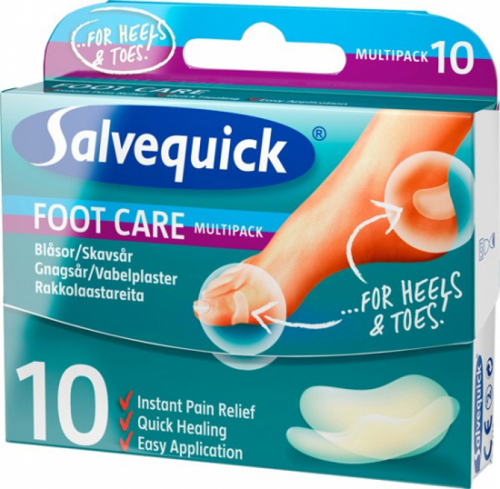 Salvequick FootCare Skavsr Mix 10st i gruppen Stdutrustning / Hygien & skydd / Frsta Hjlpen hos Stdbutiken (75526)