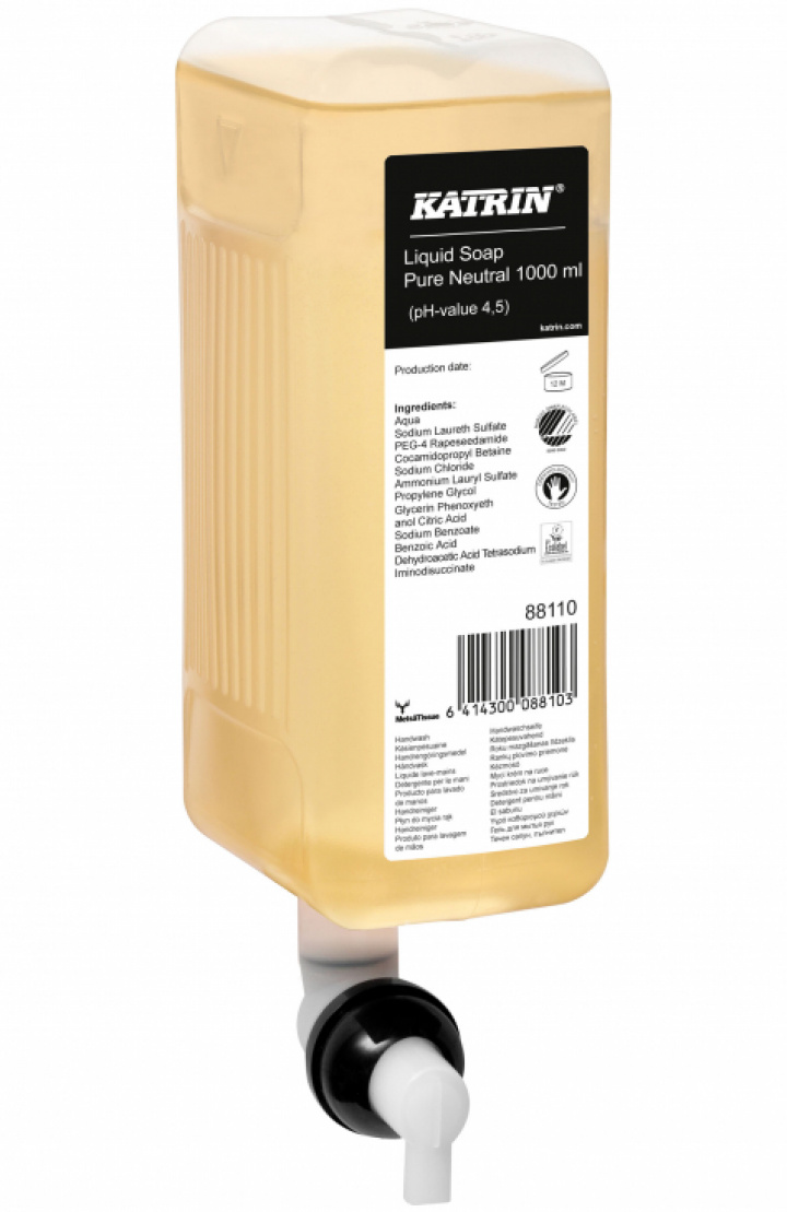 Katrin Liquid Soap Flytande Tvl Pure Neutral 1000 ml i gruppen Stdutrustning / Hygien & skydd / Hand & Hudvrd fr Dispenser hos Stdbutiken (88110)